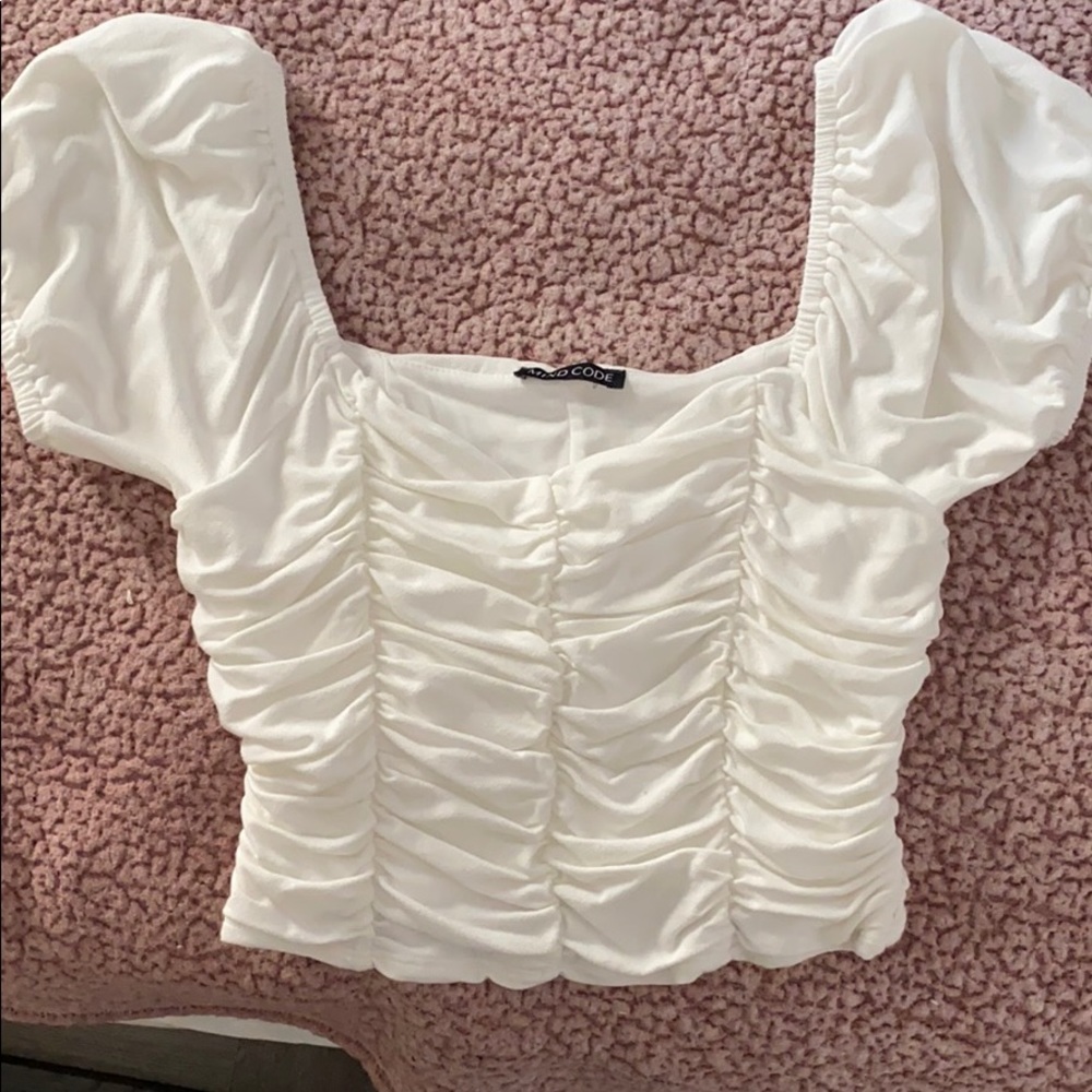 White Short Sleeve Top